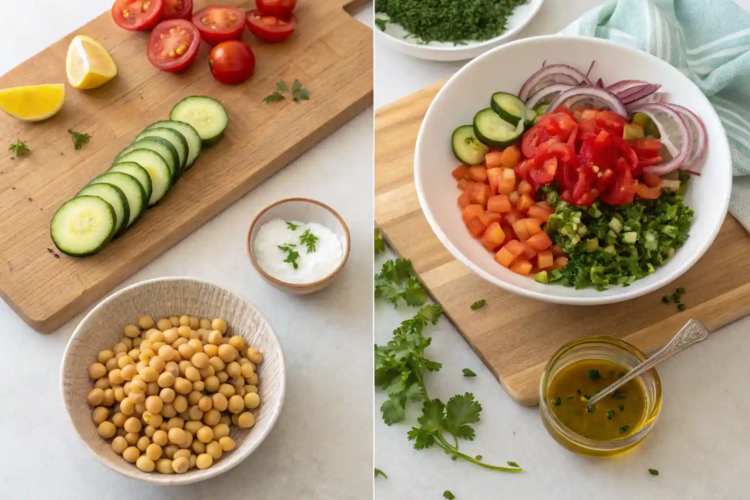 Chickpeas Salad Directions