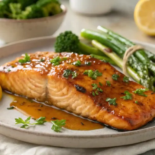 Honey Garlic Glazed Salmon