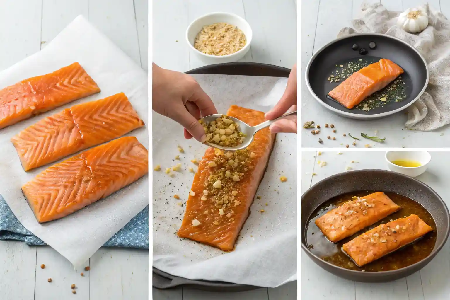 Honey Garlic Glazed Salmon Directions