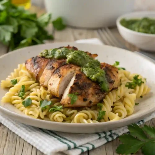 Chimichurri Chicken Thighs Pasta