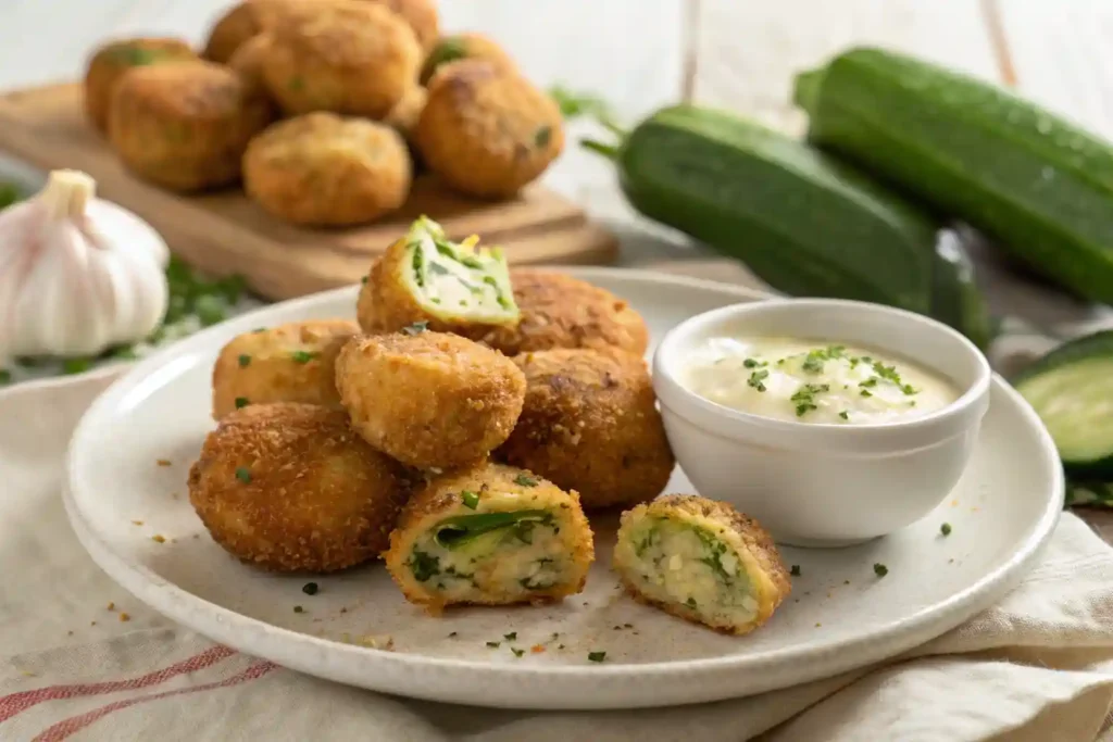 Zucchini Garlic Bites